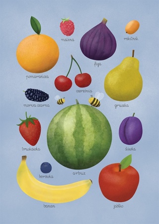 Plakat Owoce A3