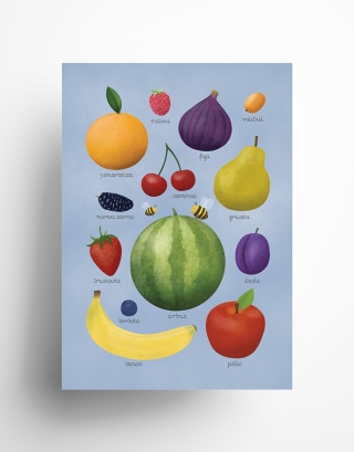 Plakat Owoce A3