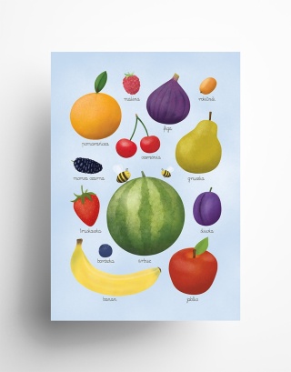 Plakat Owoce A3