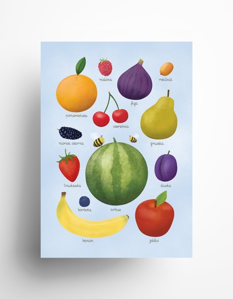 Plakat Owoce A4