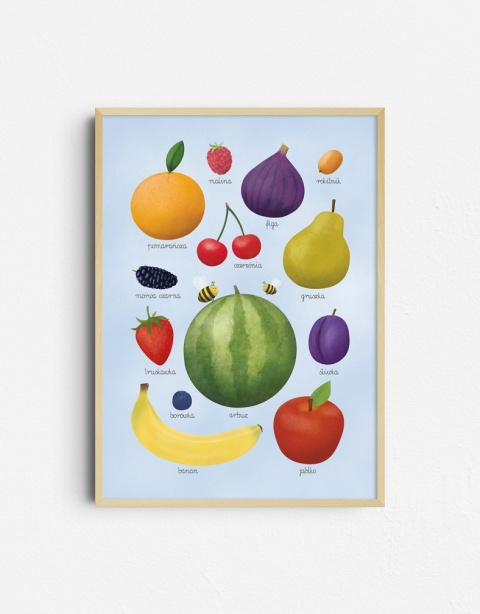 Plakat Owoce
